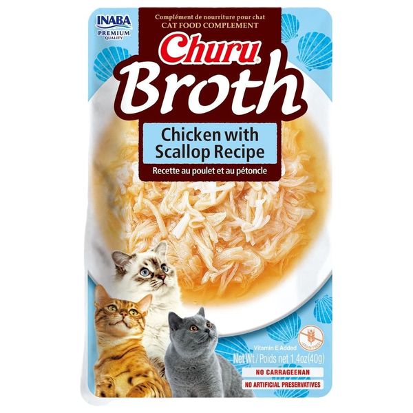 Inaba Chicken Broth & Scallop Cat Food