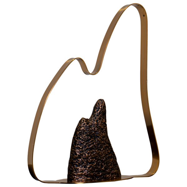 صدف تمثال نحت معدني جبلي تجريدي حديث