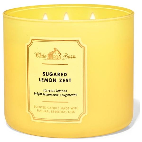 شمعة بقشر الليمون المسكر 3 فتيل 411 غم